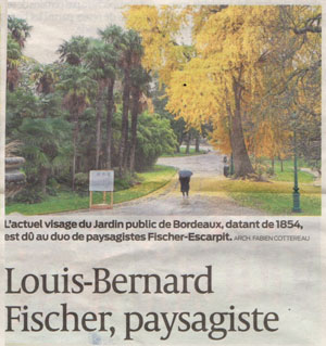 Louis Bernard Fischer - architecte paysagiste - Château Siaurac - Jardin Public Bordeaux