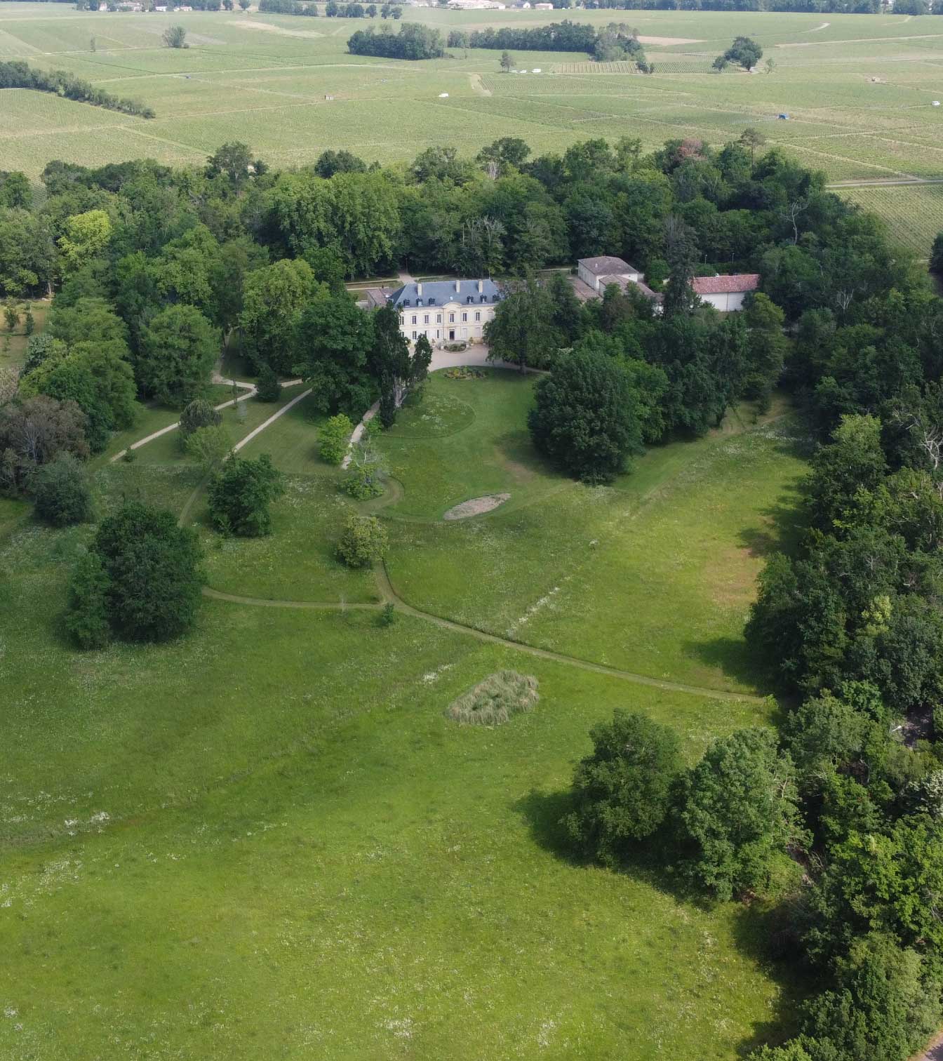 vue aerienne chateau siaurac mariage campagne